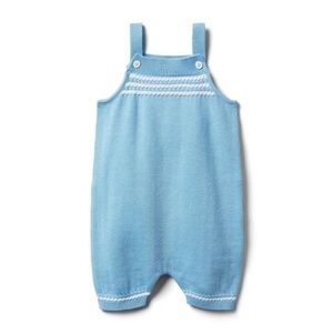 Janie and Jack Romper Baby Sweater Shortall: 18-24 months Leisure Blue